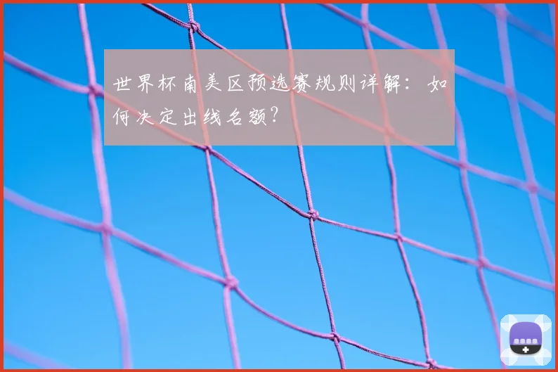 世界杯南美区预选赛规则详解：如何决定出线名额？